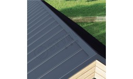 Фальцевая кровля Smart Фальц Pro гофрированный GreenCoat Pural BT® матовый RR23 (тёмно-серый) 0.50