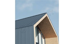 Фальцевая кровля Smart Фальц Pro узкое ребро жесткости Rooftop Кашемир® матовый RAL 7024 (графитовый серый) 0.50