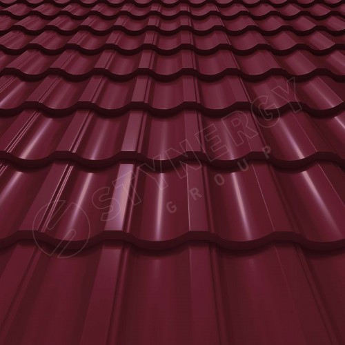 Металлочерепица Garda CORUNDUM50® RAL 3005 (винно-красный) 0.50
