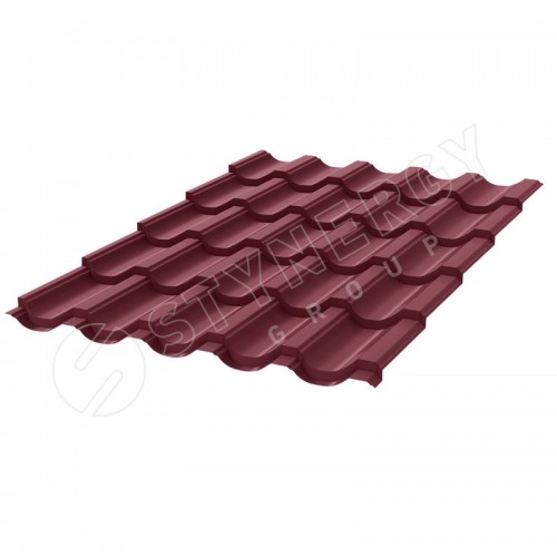 Металлочерепица Garda CORUNDUM50® RAL 3005 (винно-красный) 0.50