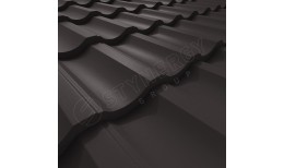 Металлочерепица Garda GreenCoat Pural BT® матовый RR32 (серо-коричневый) 0.50