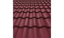 Металлочерепица Garda Rooftop Бархат® RAL 3005 (винно-красный) 0.50