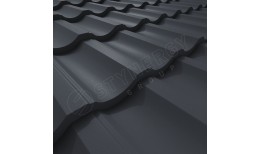 Металлочерепица Garda Rooftop Бархат® RAL 7024 (графитовый серый) 0.50