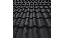 Металлочерепица Garda Rooftop Бархат® RAL 9005 (глубокий черный) 0.50