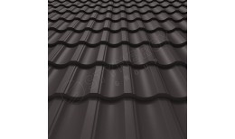 Металлочерепица Garda Rooftop Кашемир® матовый RR32 (серо-коричневый) 0.50