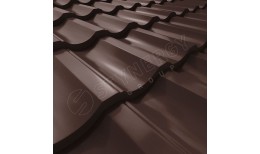 Металлочерепица Garda Rooftop Кашемир® RAL 8017 (шоколадно-коричневый) 0.50