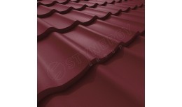 Металлочерепица СМ Классик CORUNDUM50® матовый RAL 3005 (винно-красный) 0.50