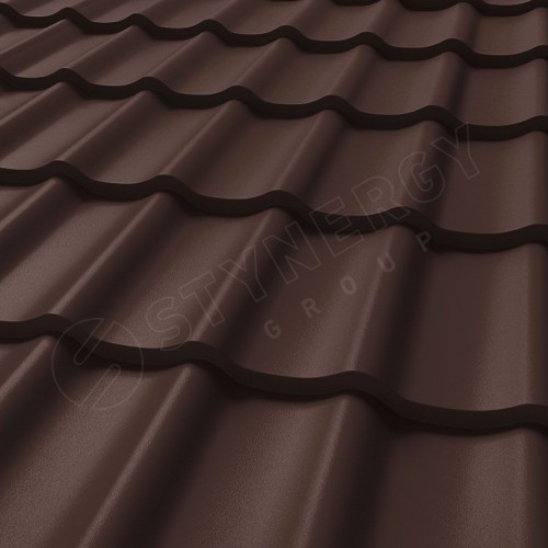 Металлочерепица СМ Классик CORUNDUM50® матовый RAL 8017 (шоколадно-коричневый) 0.50