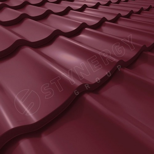 Металлочерепица СМ Классик CORUNDUM50® RAL 3005 (винно-красный) 0.50