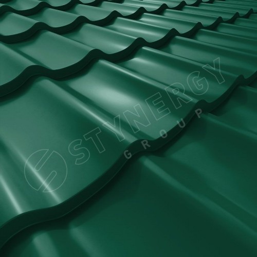 Металлочерепица СМ Классик CORUNDUM50® RAL 6005 (зелёный мох) 0.50