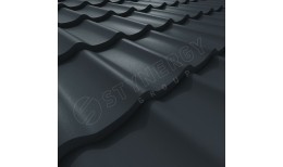Металлочерепица СМ Классик GreenCoat Pural BT® матовый RR2H3 (антрацитово-серый) 0.50