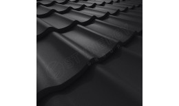 Металлочерепица СМ Классик Rooftop Бархат® RAL 9005 (глубокий черный) 0.50