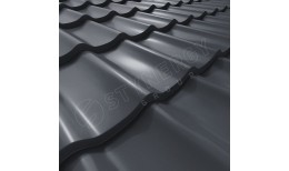 Металлочерепица СМ Классик Rooftop Кашемир® RAL 7024 (графитовый серый) 0.50