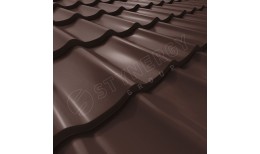 Металлочерепица СМ Классик Rooftop Кашемир® RAL 8017 (шоколадно-коричневый) 0.50