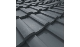 Металлочерепица Stella CORUNDUM50® матовый RAL 7011 (железно-серый) 0.50