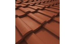 Металлочерепица Stella CORUNDUM50® матовый RAL 8004 (медно-коричневый) 0.50