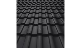 Металлочерепица Stella CORUNDUM50® матовый RAL 9005 (глубокий черный) 0.50