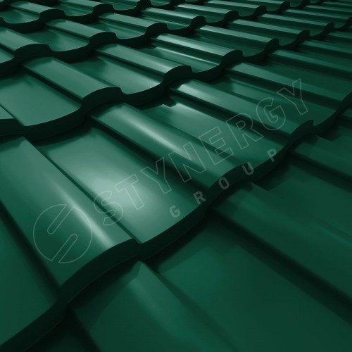 Металлочерепица Stella CORUNDUM50® RAL 6005 (зелёный мох) 0.50