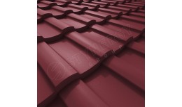 Металлочерепица Stella Rooftop Бархат® RAL 3005 (винно-красный) 0.50