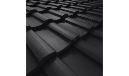Металлочерепица Stella Rooftop Бархат® RAL 9005 (глубокий черный) 0.50