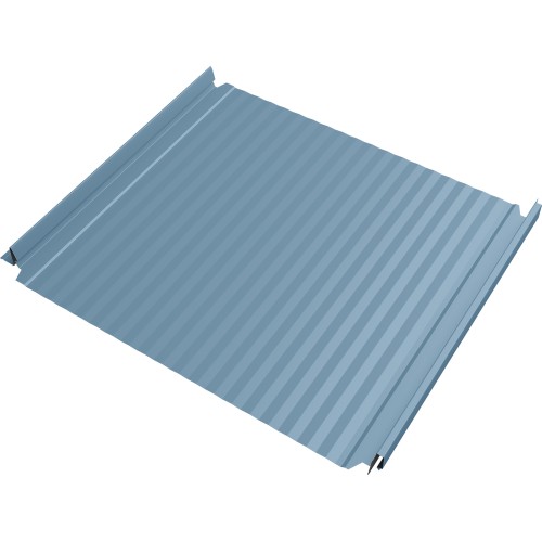 Кликфальц Double Pro Гофр Grand Line 0,45 Drap ТХ с пленкой на замках RAL 5024 пастельно-синий