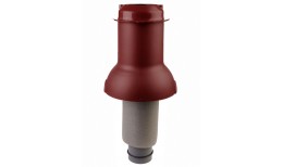 Элемент коньковый Krovent Pipe-Cone 125/100 ИЗ (выход канализации) красный