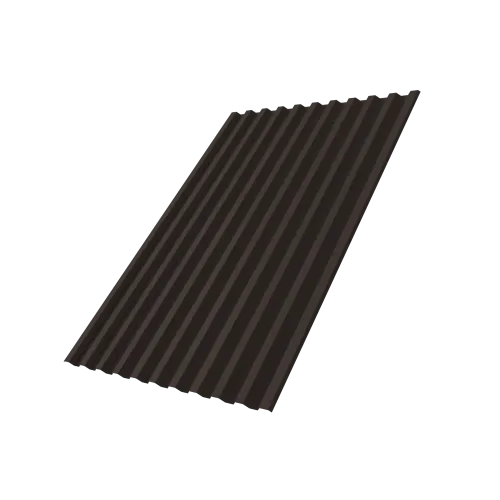 Профнастил С21R 0,4 PE-Matt-Double RR 32 темно-коричневый