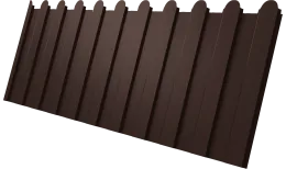 Профнастил С8A в02 фигурный Grand Line 0,45 ПЭ матовый RAL 8017 шоколад