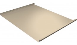 Фальц двойной стоячий Grand Line 0,5 Satin с пленкой на замках RAL 1015 светлая слоновая кость