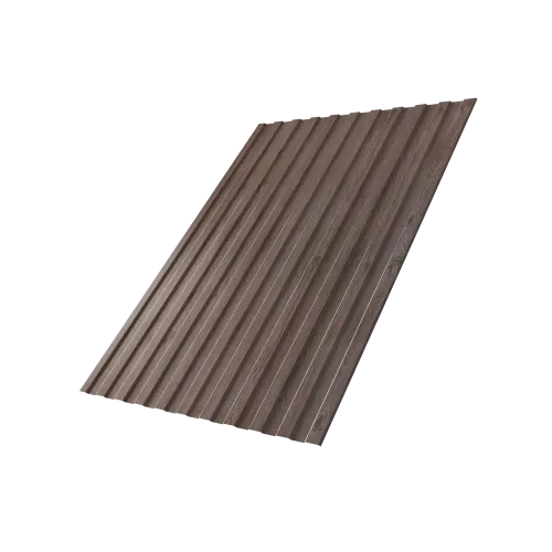 Профнастил С8A v02 Grand Line 0,45 Print Elite с пленкой White Wood TwinColor