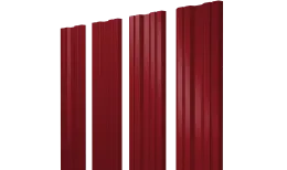 Штакетник Twin с прямым резом 0,45 PE RAL 3003 рубиново-красный