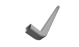 Труба гофрированная Vortex в2 76х102х3000мм с коленом RAL 9006 бело-алюминиевый