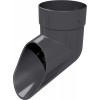 Колено сливное Дизайн 100 ПВХ Grand Line графит (RAL 7024)