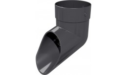 Колено сливное Дизайн 100 ПВХ Grand Line графит (RAL 7024)