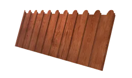 Профнастил С8A v02 фигурный Grand Line 0,45 Print Premium с пленкой Rowan Wood Intense FTC