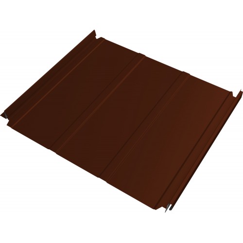 Кликфальц Double Pro Line Grand Line 0,45 ПЭ с пленкой на замках RAL 3009 оксидно-красный