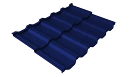 Профиль волновой модульный квинта Uno Grand Line c 3D резом 0,45 PE RAL 5002 ультрамариново-синий