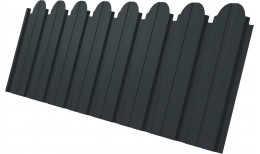 Профнастил C10B фигурный Grand Line 0,5 Полидэкстер TwinColor RAL 7016 антрацитово-серый