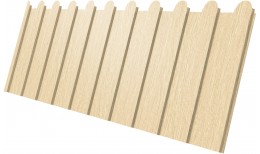 Профнастил С8A v02 фигурный Grand Line 0,45 Print Elite с пленкой Milky Wood TwinColor