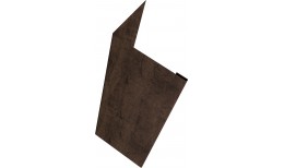 Нащельник (для калиток и ворот) 25х35 жалюзи Milan, Tokyo, Palermo 0,45 Print-double Elite с пленкой Antique Wood (L1,68)