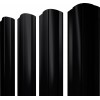 Штакетник Круглый фигурный Grand Line 0,5 Drap RAL 9005 черный