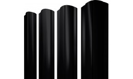 Штакетник Круглый фигурный Grand Line 0,5 Drap RAL 9005 черный