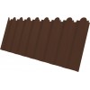 Профнастил С20B фигурный Grand Line 0,5 Satin Matt TX RAL 8017 шоколад