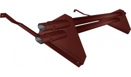 Снегозадержатель трубчатый для натуральной черепицы Стандарт RAL3009 1м(проф.до 50мм)