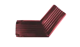 Колено трубы гофрированное боковое левое Vortex Lite 76х102мм PE RAL 3005 красное вино