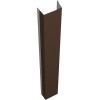 Крепежная планка нижняя для забора жалюзи Техас Grand Line 0,45 ПЭ RAL 8017 шоколад (2,5м)