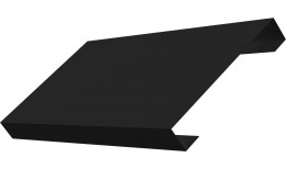 Ламель лицевая 125 жалюзи Texas 0,5 Velur X с пленкой RAL 9005 черный