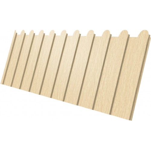 Профнастил С8A v02 фигурный Grand Line 0,45 Print Elite Milky Wood TwinColor