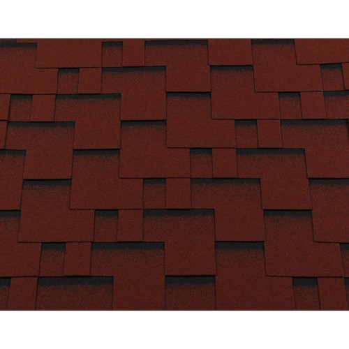 RoofShield черепица Премиум Модерн (3м2) Красный с оттенением