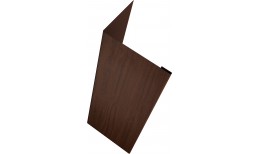 Нащельник (для калиток и ворот) 25х35 жалюзи Milan, Tokyo, Palermo 0,45 Print Elite с пленкой Choco Wood TwinColor (L2,5)